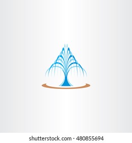 spring water fountain icon vector illustration aqua