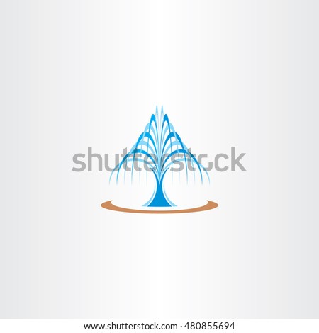 spring water fountain icon vector illustration aqua