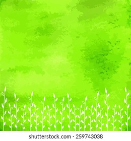 Spring watercolor background/ Vector illustration
