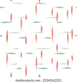 Patrón vectorial de las líneas color agua pastel de primavera. Fondo impecable de fondo trenzado a mano. pinceladas de pincel textura comprobada, Gingham imprimida sin fisuras