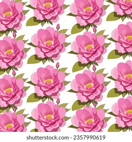 Spring watercolor pink wildflower Pattern