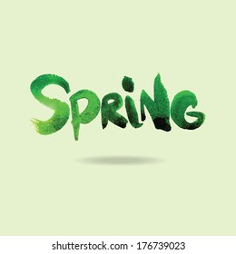 spring. watercolor vector art