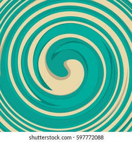 Spring wavy colorful abstract background. Clean minimalistic design. Pattern in 3 vernal colors. Flat vector illustration.