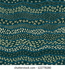 spring wavy seamless pattern