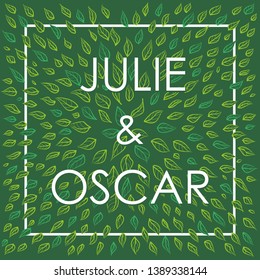 Spring wedding invitation card (green colors)