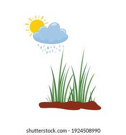 Spring Weeds Flat Icon Design