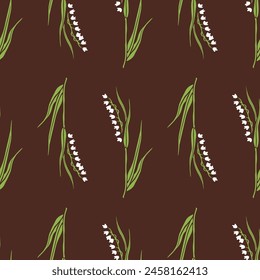 Frühjahr Wildblumen Vektorillustration nahtlose Muster für Textil, Bildschirmhintergrund.