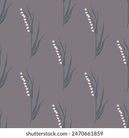 Patrón sin fisuras de la Ilustración vectorial de las flores silvestres de la primavera para el textil, Fondo de pantalla.