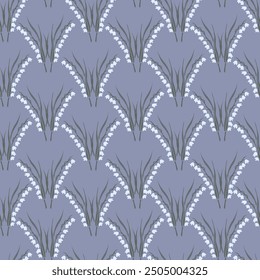 Spring wild flowers vector illustration seamless pattern for textile, wallpaper.