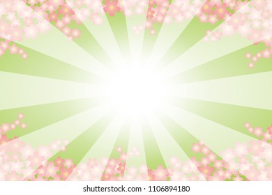 Spring wind and flower background material Wallpaper, Radial light, Brilliance, Sparkle