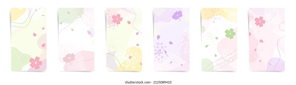 Frühling, Frauentag, 8. März Geschichte Post Social Template Blumenhintergrund. 