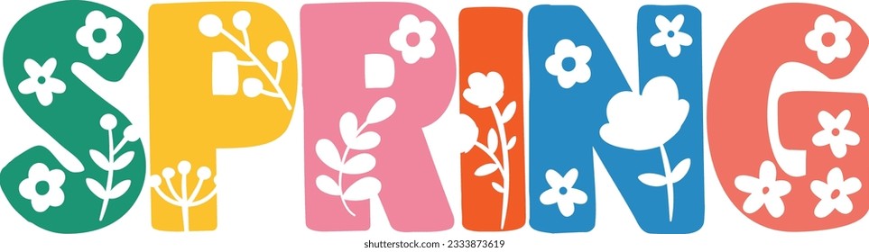 Spring Word Art - Love Spring