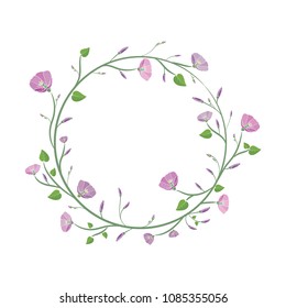 spring wreath on a white background