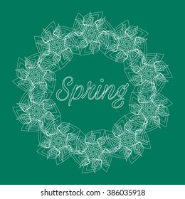 Spring wreath. Vector illustration.