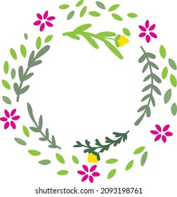 spring wreaths in round circle 