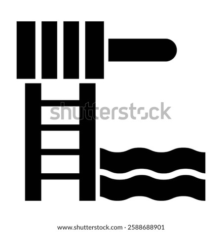 Springboard Glyph Icon Design For Personal And Commercial Use