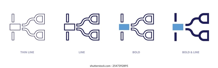 Springboard icon in 4 different styles. Thin Line, Line, Bold, and Bold Line. Duotone style. Editable stroke.