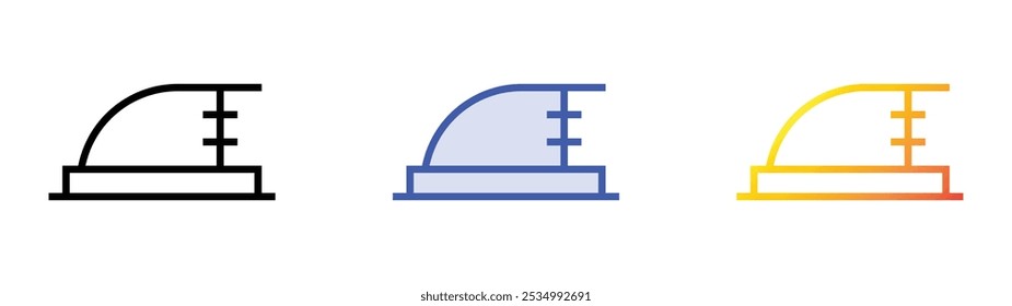 springboard icon. Linear, Blue Fill and Gradient Style Design Isolated On White Background
