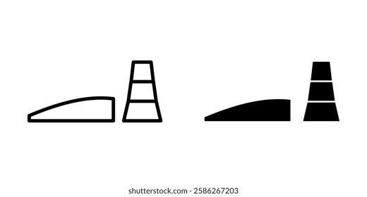 springboard Icon set. Symbol isolated white background. vector illustration. color editable.