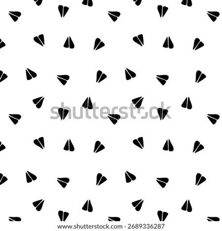 Springbok footprint seamless pattern with black color on a transparent background
