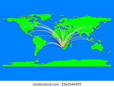 Springbok, South Africa map - Concept map for Springbok, South Africa on World map. Suitable for export concepts. File is suitable for digital editing and prints of all sizes.