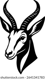 Springbok Springbuck Antelope Head design