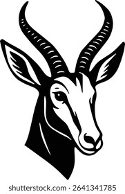 Springbok Springbuck Antelope Head design