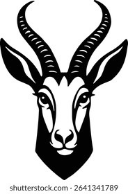Springbok Springbuck Antelope Head design