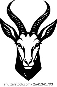 Springbok Springbuck Antelope Head design
