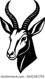 Springbok Springbuck Antelope Head design