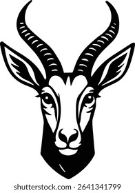 Springbok Springbuck Antelope Head design