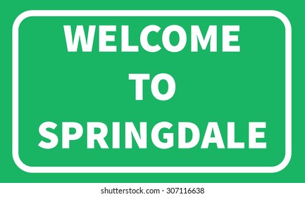Springdale road sign background. Vector illustration EPS8