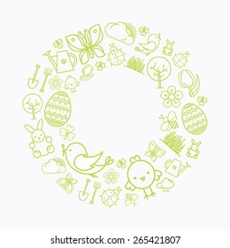 Spring/Easter icons wreath
