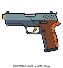 Springfield Armory XD flat illutration white background
