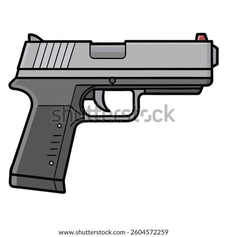 Springfield Armory XD flat illutration white background