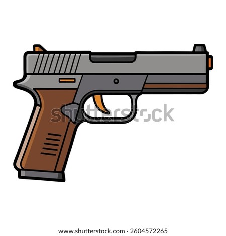 Springfield Armory XD flat illutration white background