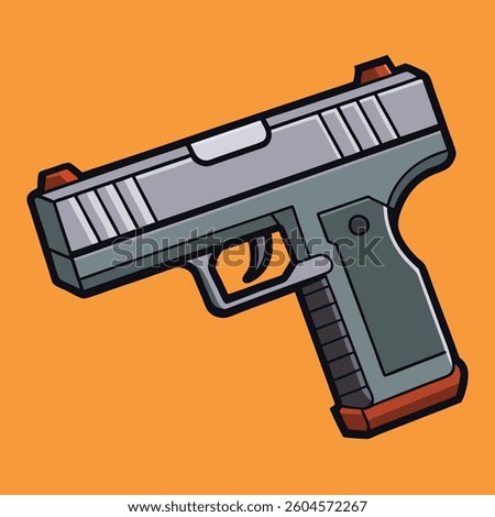 Springfield Armory XD flat illutration white background