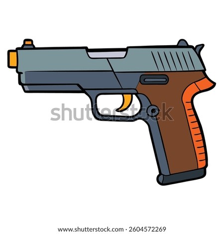 Springfield Armory XD flat illutration white background
