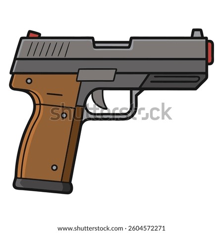 Springfield Armory XD flat illutration white background