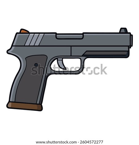 Springfield Armory XD flat illutration white background