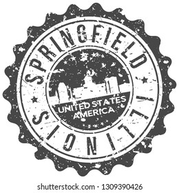 Springfield Illinois. City Skyline. Silhouette City. Design Vector. Famous Monuments.