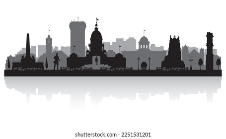 Springfield Illinois city skyline vector silhouette illustration