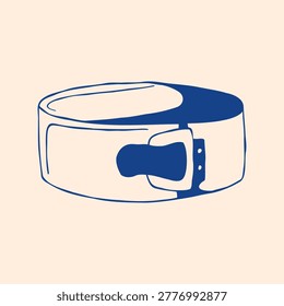 Springform pan hand drawn vector illustration of round baking form with clasp in minimal line art. Professional bakeware for desserts, blogs, and culinary branding