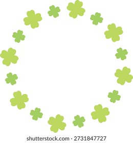 Frühlingsähnliche Abbildung des Kleeblattrahmens