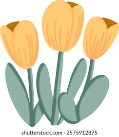 Spring's Arrival: Cheerful Yellow Tulips