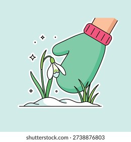 Spring's First Touch Vector Illustration