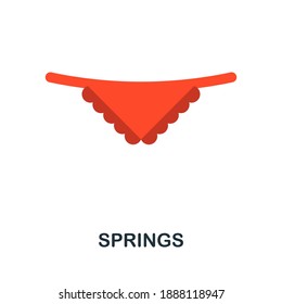 Icono plano de Springs. Color simple elemento de la colección de ropa. Icono de Creative Springs para diseño web, plantillas, infografías y más