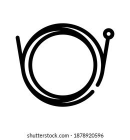springs for violin line icon vector. springs for violin sign. isolated contour symbol black illustration