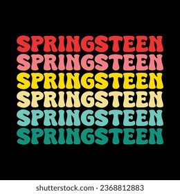 Springsteen color tshirt design vector