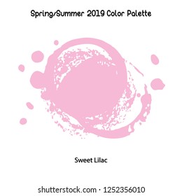Spring/Summer 2019 Color Palette. Sweet Lilac. Color swatch concept modern  style. Vector  illustration EPS 10